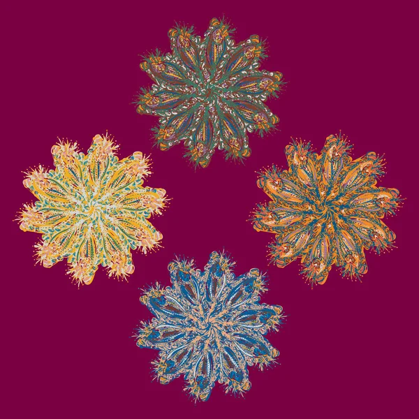 Stil zentangle yeni simetrik mandala doodle ile sanat esin kaynağı oldu. Duvar kağıdı, desen dolgularını, web sayfaları, yüzey dokuları için dekoratif nesne-ebilmek var olmak kullanılmış.