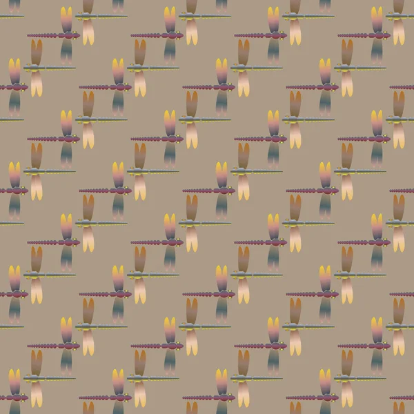 Dekoratif renkli seamless modeli ile şirin yusufçuk