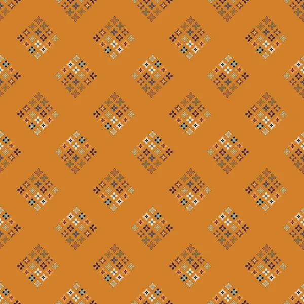 Çiçekler, vektör çizim ile çok renkli geometrik seamless modeli 