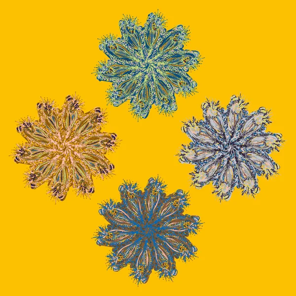 Stil zentangle yeni simetrik mandala doodle ile sanat esin kaynağı oldu. Duvar kağıdı, desen dolgularını, web sayfaları, yüzey dokuları için dekoratif nesne-ebilmek var olmak kullanılmış.