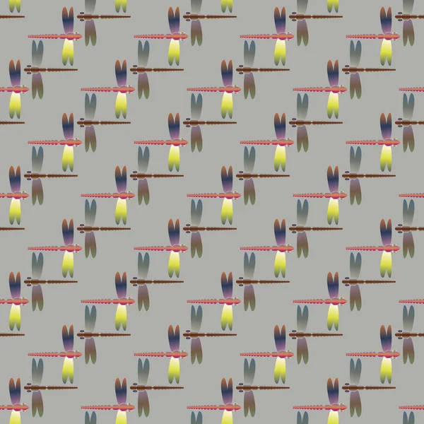 Dekoratif renkli seamless modeli ile şirin yusufçuk