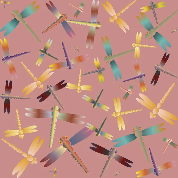 Dekoratif renkli seamless modeli ile şirin yusufçuk