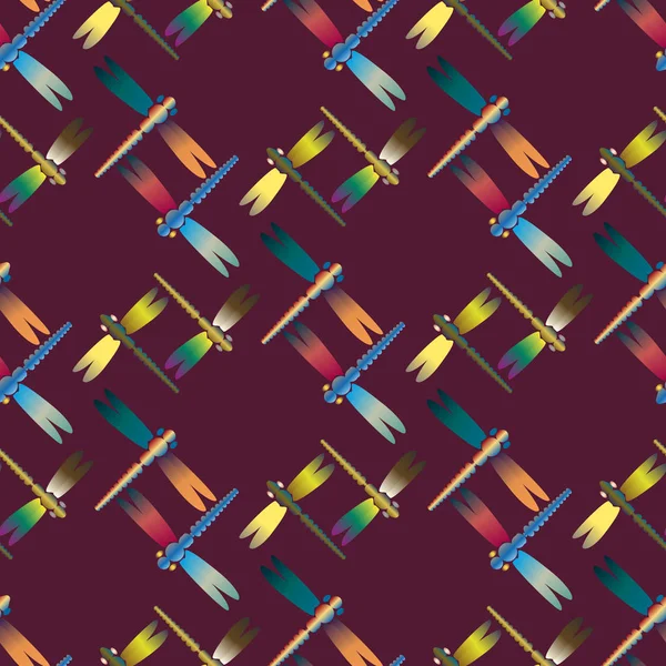 Dekoratif renkli seamless modeli ile şirin yusufçuk