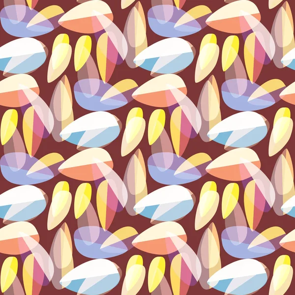 Parlak arka plan Dikişsiz desen çok renkli yapraklarda.