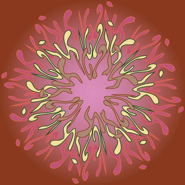 Yeni simetrik soyut mandala. Duvar kağıdı, desen dolgularını, web sayfaları, yüzey dokuları için dekoratif nesne-ebilmek var olmak kullanılmış.