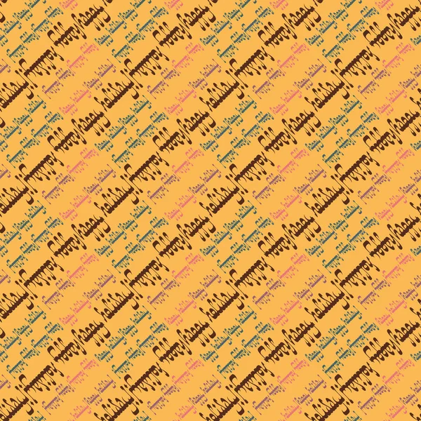 Arapça metin mutlu tatil çok renkli seamless modeli.
