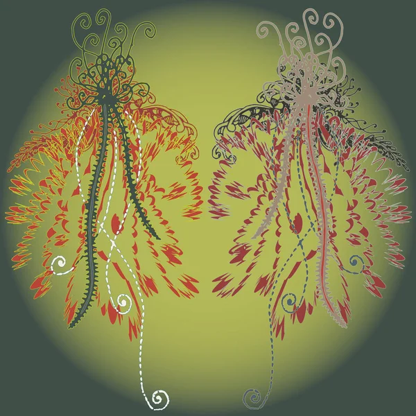 Yeni tasarım çalışmaları için el yapımı doodle ile soyut desen.