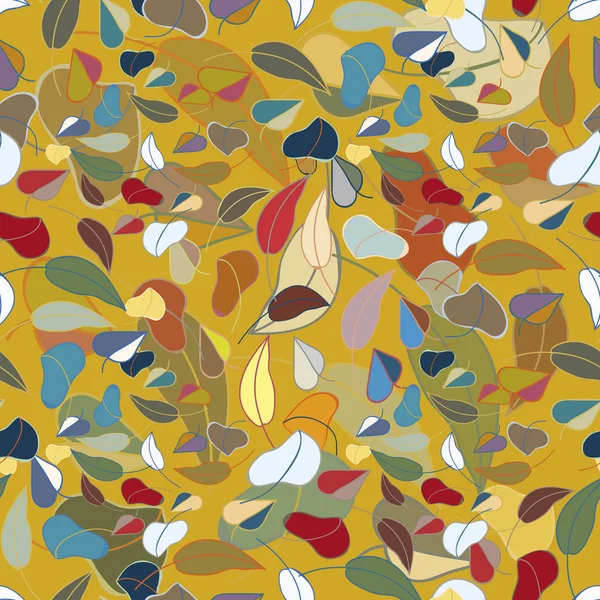 sonbahar yaprakları seamless modeli, vektör çizim 
