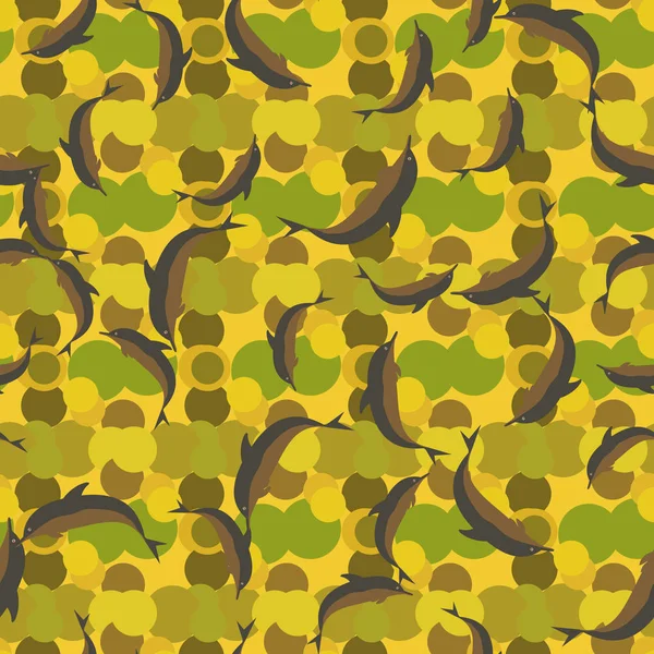 Yunuslar su altında çizim arka planı için bir sürü ile sorunsuz doku