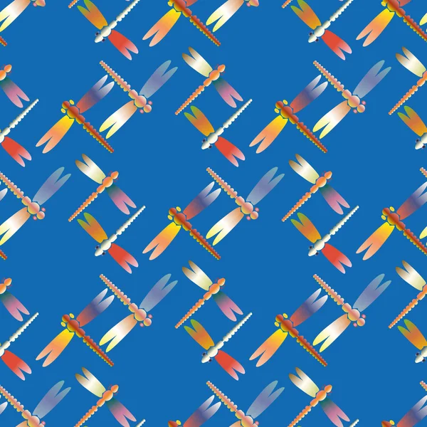 Dekoratif renkli seamless modeli ile şirin yusufçuk