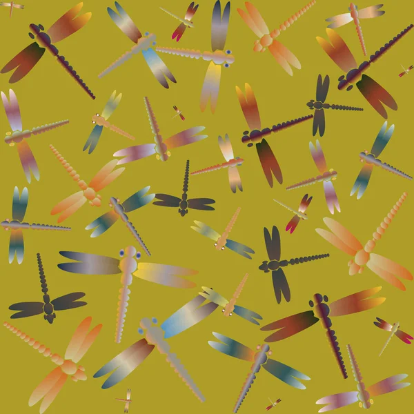 Dekoratif renkli seamless modeli ile şirin yusufçuk