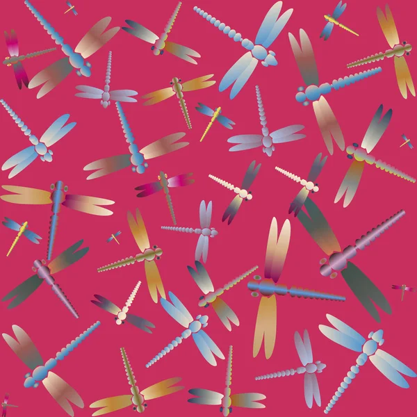 Dekoratif renkli seamless modeli ile şirin yusufçuk