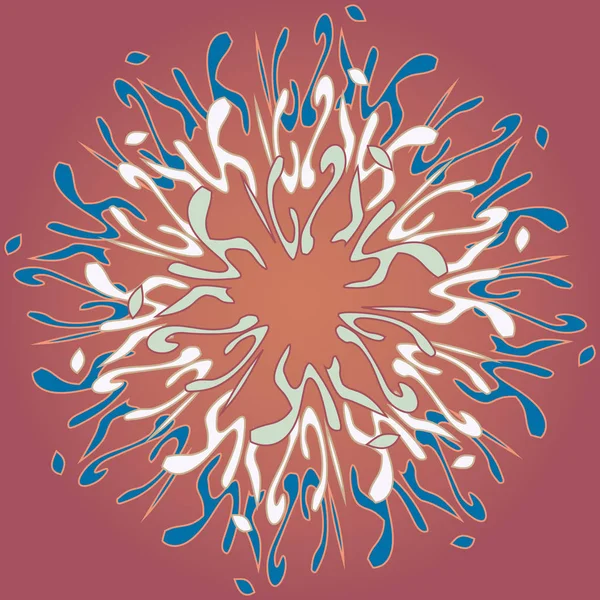 Nuevo Mandala Abstracto Simétrico Objeto Decorativo Puede Utilizar Para Papel — Archivo Imágenes Vectoriales