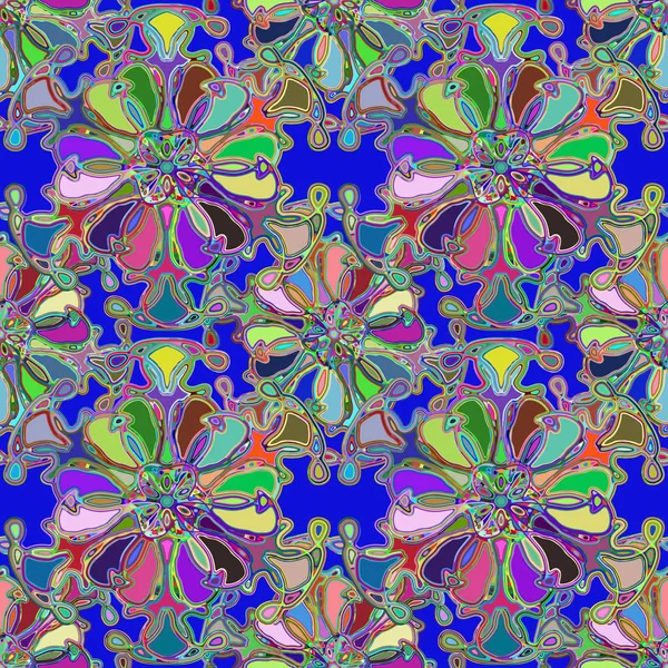 Абстрактный Калейдоскоп Красочный Бесшовный Узор Фона — стоковый вектор