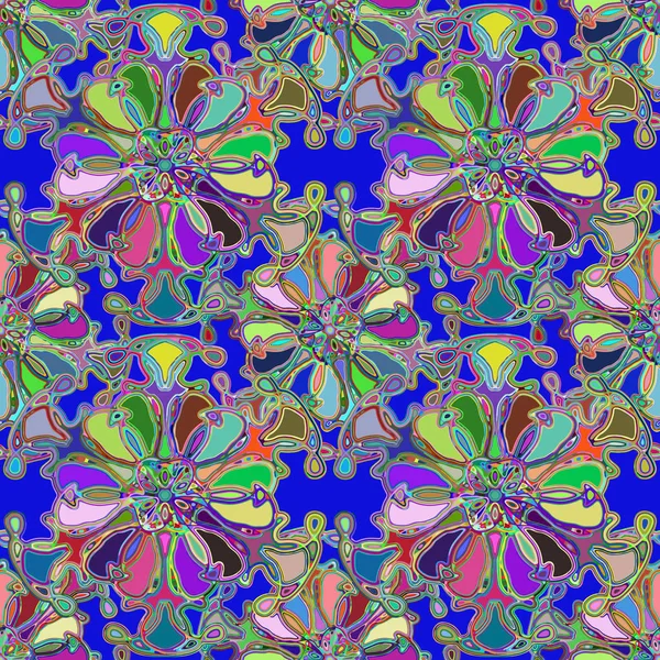 Caleidoscopio Abstracto Patrón Inconsútil Colorido Para Fondo — Vector de stock