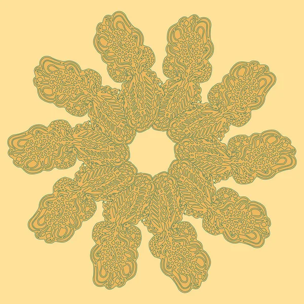 Basit renkli soyut mandala. Parlak dairesel süsleme basit şekiller oluşur. 