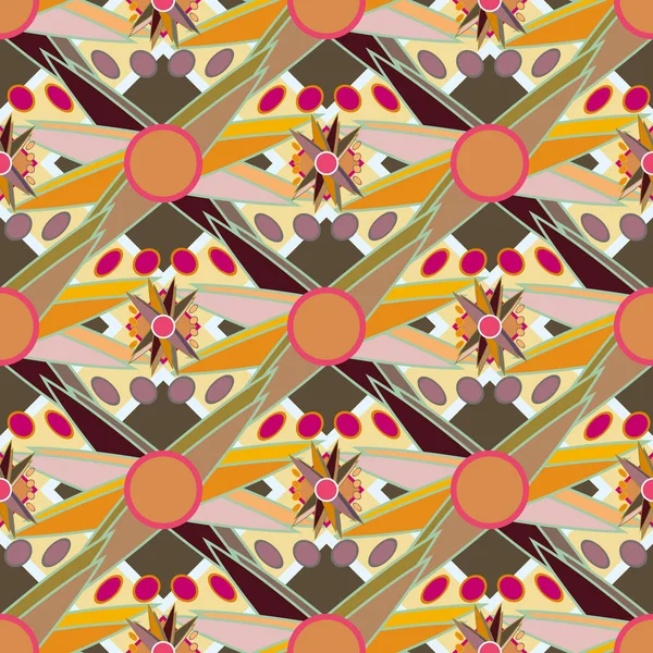 Çiçekler, vektör çizim ile çok renkli geometrik seamless modeli 