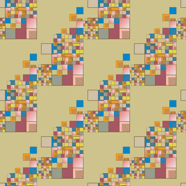 Abstrait Géométrique Coloré Motif Sans Couture — Image vectorielle