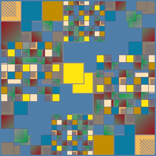 Abstrakcyjny Geometryczny Bezszwowy Wzór Geometryczny — Wektor stockowy