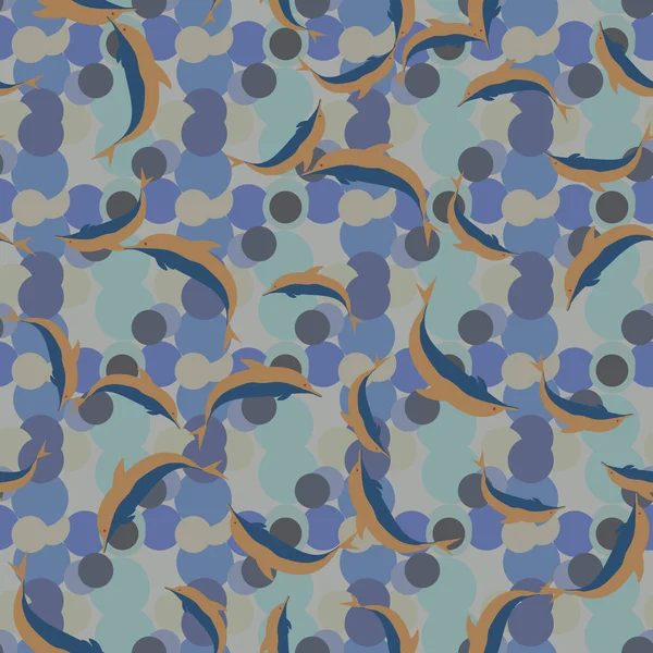 Yunuslar su altında çizim arka planı için bir sürü ile sorunsuz doku