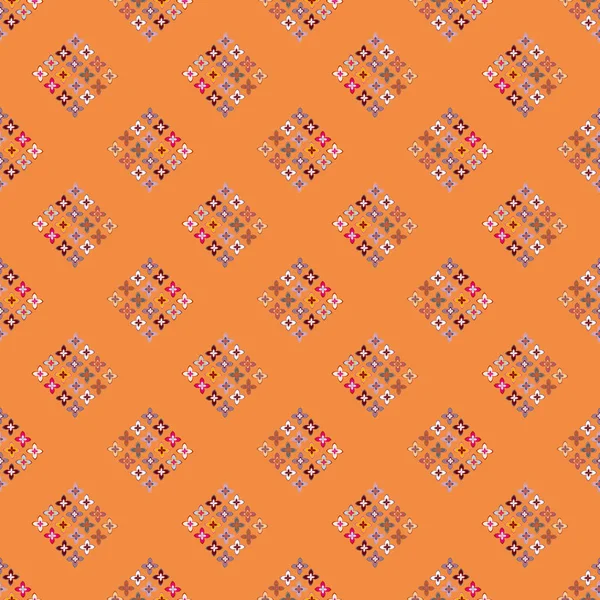 Çiçekler, vektör çizim ile çok renkli geometrik seamless modeli 