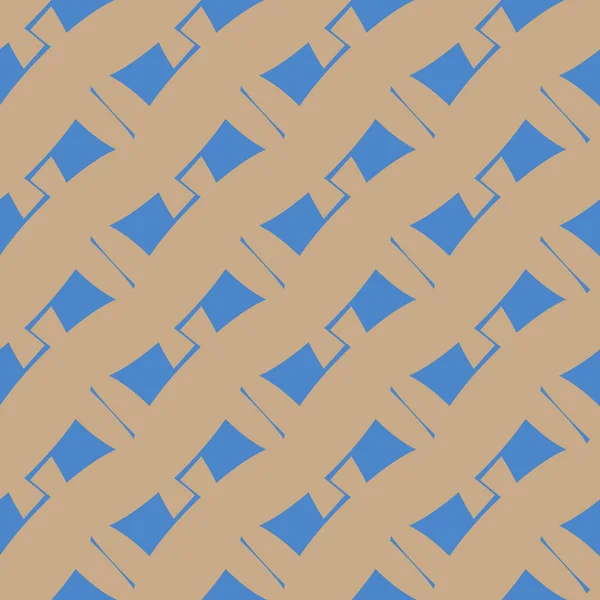 Абстрактный Плетеный Геометрический Бесшовный Рисунок Векторная Иллюстрация — стоковый вектор