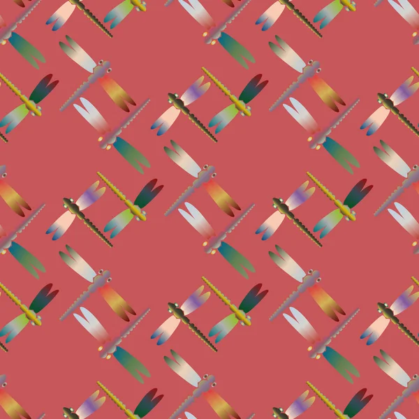 Dekoratif renkli seamless modeli ile şirin yusufçuk