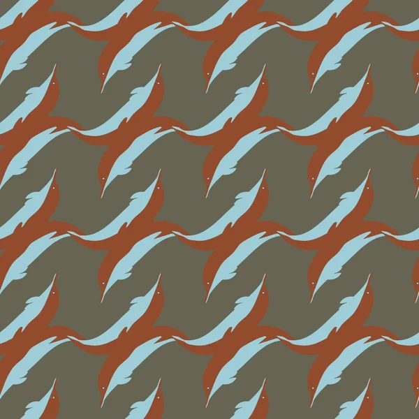Tekstura Stado Delfinów Pod Wodą Ilustracja Tle — Wektor stockowy