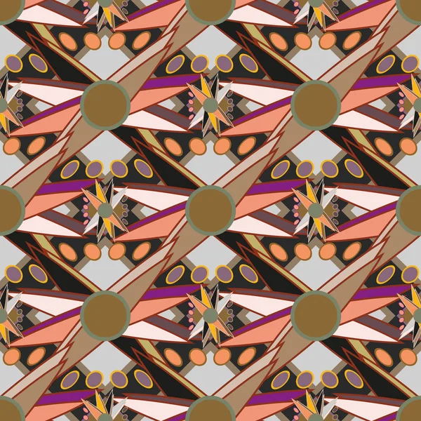 Çiçekler, vektör çizim ile çok renkli geometrik seamless modeli 