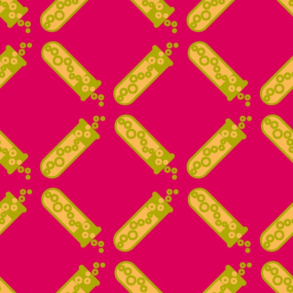 Kimya test tüpleri parlak arka plan üzerinde. Seamless modeli.