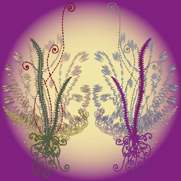 Yeni tasarım çalışmaları için el yapımı doodle ile soyut desen.