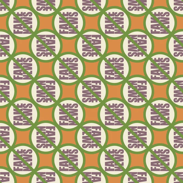 Logo sahte haberlerle kavramsal seamless modeli. İnsanlığın küresel sorunları.