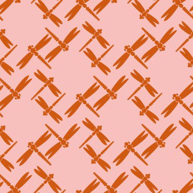 Dekoratif renkli seamless modeli ile şirin yusufçuk