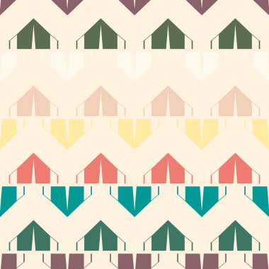 çizgi film kamp çadırları ile renk seamless modeli