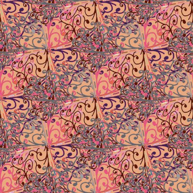 Soyut Dikişsiz renkli desen, vektör çizim