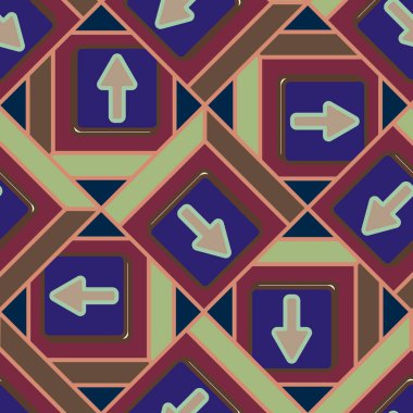 Ok düğmeleri ile Dikişsiz soyut desen