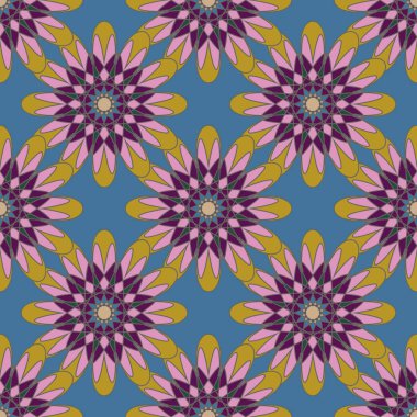  soyut çiçek geometrik Dikişsiz desen arka planı için