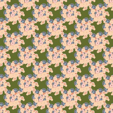 Soyut geometrik renkli seamless modeli daireler ile