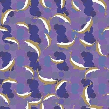 Yunuslar su altında çizim arka planı için bir sürü ile sorunsuz doku