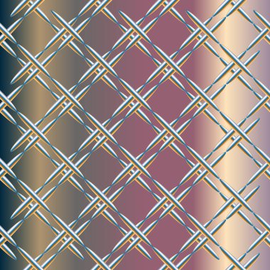 Metal ızgara Dikişsiz desen vektör çizim.