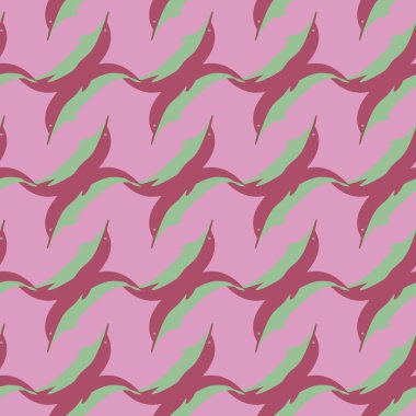 Yunuslar su altında çizim arka planı için bir sürü ile sorunsuz doku