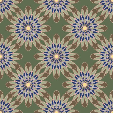  soyut çiçek geometrik Dikişsiz desen arka planı için