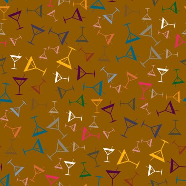 Tropik kokteyller renkli seamless modeli