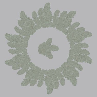 Stil zentangle yeni simetrik mandala sanat doodle ile esinlenerek.. 