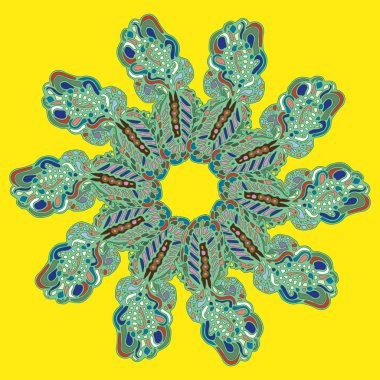 Stil zentangle yeni simetrik mandala doodle ile sanat esin kaynağı oldu. Duvar kağıdı, desen dolgularını, web sayfaları, yüzey dokuları için dekoratif nesne-ebilmek var olmak kullanılmış.