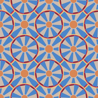 soyut geometrik renk desenli vektör çizimi