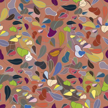 sonbahar yaprakları seamless modeli, vektör çizim 
