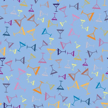 Tropik kokteyller renkli seamless modeli