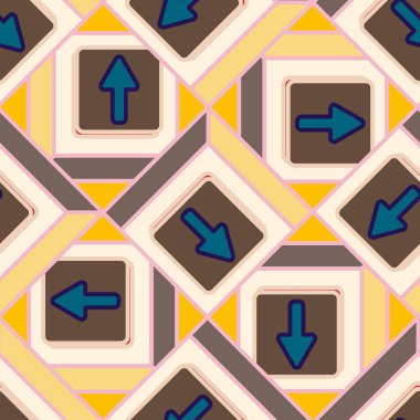 Ok düğmeleri ile Dikişsiz soyut desen