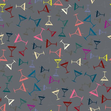 Tropik kokteyller renkli seamless modeli